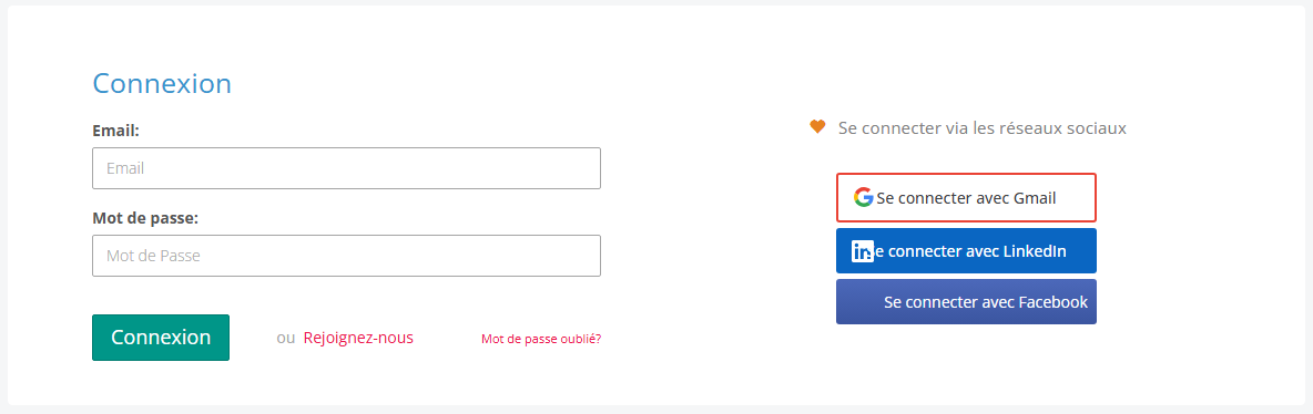 La page de connexion de votre espace recruteur